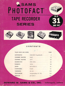 RCA Model SRT-301 Open Reel Tape Recorder - SAMS Photofact ™ 1953 - New NOS